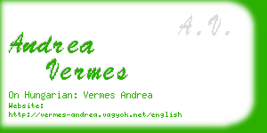 andrea vermes business card